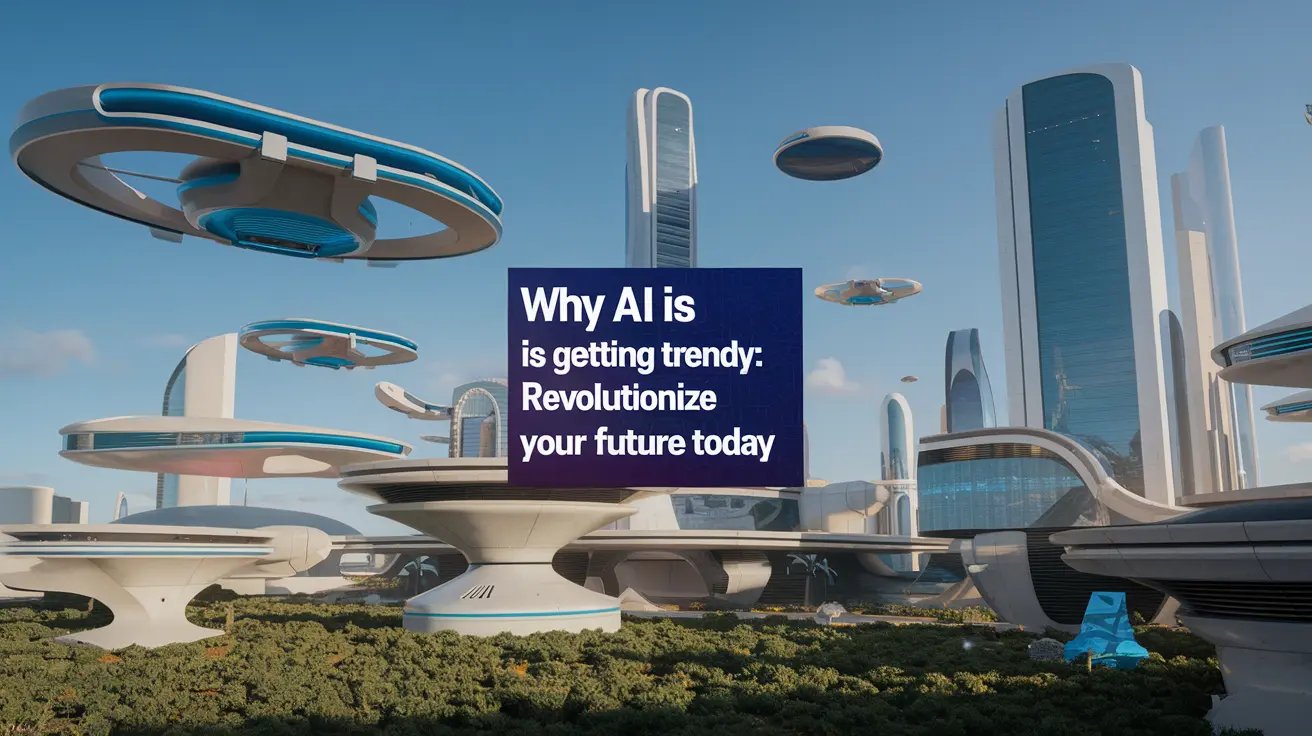 Why AI is Getting Trendy: Infographic showing AI trends in tech, healthcare, and more, highlighting why AI is getting trendy.