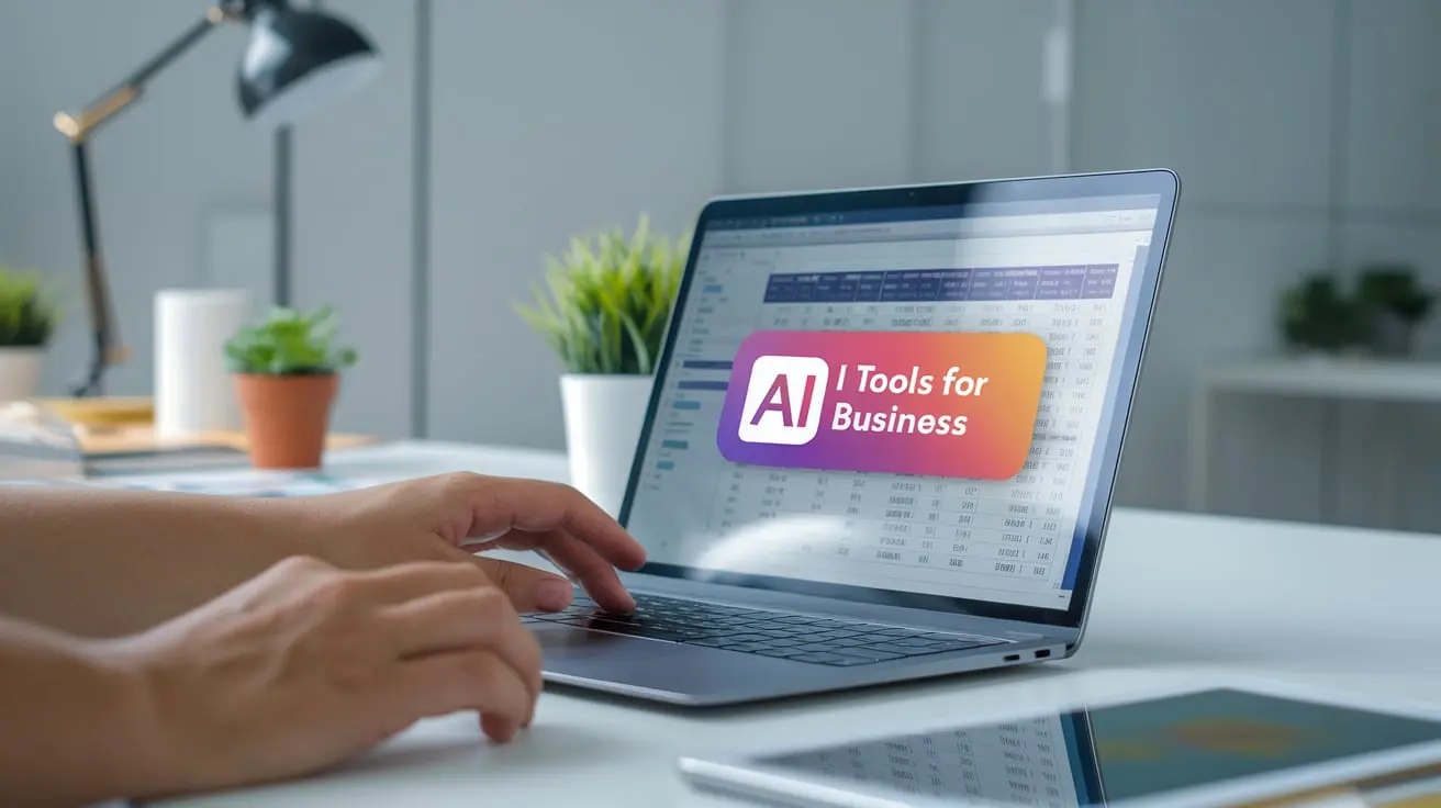 AI tools for business: Illustration of AI tools enhancing business operations and decision-making processes