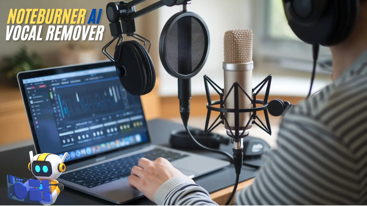 Noteburner AI Vocal Remover software interface, showcasing its vocal removal features.