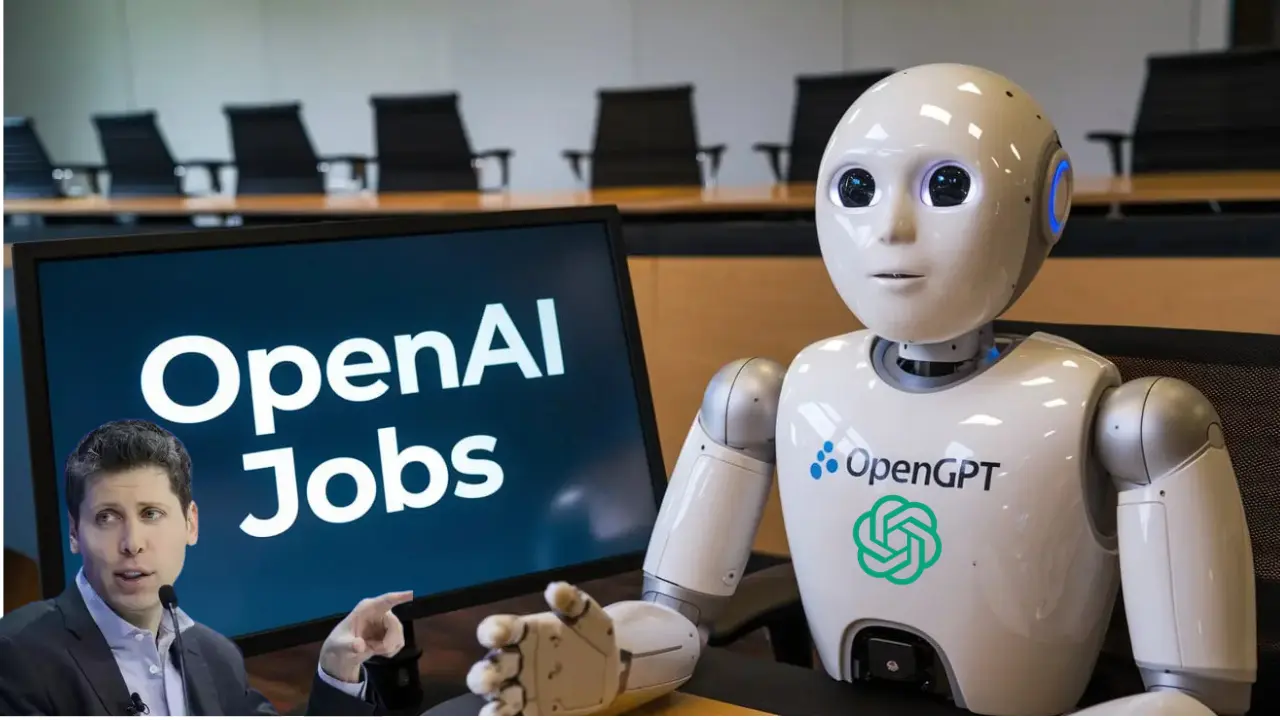 Open AI jobs opportunities listed on a digital board, highlighting various roles and positions available at Open AI.