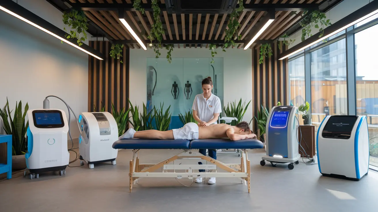 Will AI Effect Sports Medicine: A photograph of a doctor examining a athlete's knee with a tablet displaying AI-driven diagnostic tools for sports medicine.